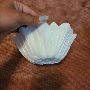 Floral milk glass bowls 